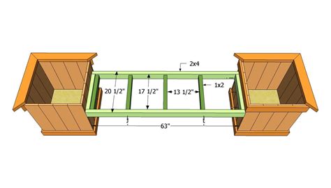 Just ground up some old wood or pallets you. Buidling the bench frame | Planter bench, Outdoor planter ...