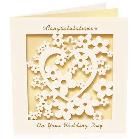 Wedding Card Congratulations Laser Cut By Pink Pineapple