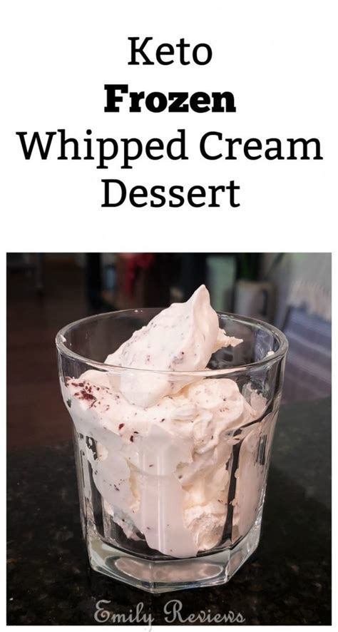 Just heavy whipping cream (or heavy cream), powdered sugar and vanilla extract. Keto Frozen Whipped Cream Dessert ~ Recipe | Emily Reviews