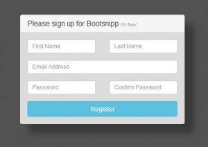 Free Bootstrap Signup Registration Form Templates Designerslib Com