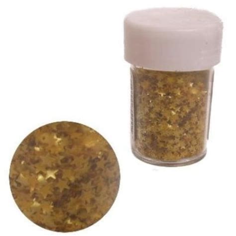 Edible Gold Stars Glitter Sprinkles For Cupcake Cake Cookie