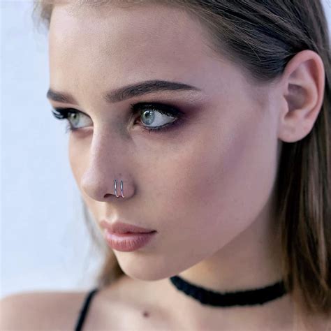 Novelty Jewelry OUFER Titanium Daith Earring Hoop Solid G23 Cartilage