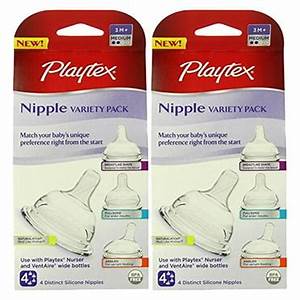 Playtex Ventaire Standard Slow Flow Silicone 0 3m 2ct