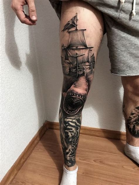 Sintético 152 Tatuagem Masculina Perna Fechada Bargloria