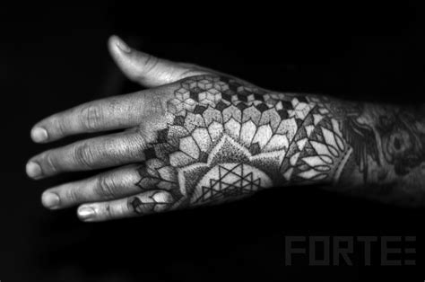 Sacred Geometry Hand Tattoo