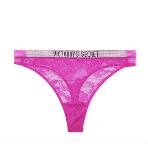 Victorias Secret Very Sexy Panty Underwear Thong V String Lace Mesh