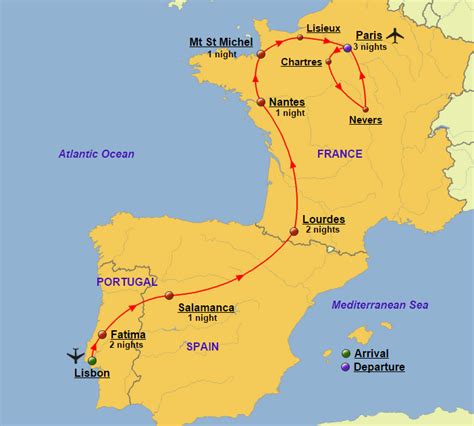 Portugal is bordered by the atlantic ocean, and spain to the north and east. Portugal, Spain and France | Glory Tours