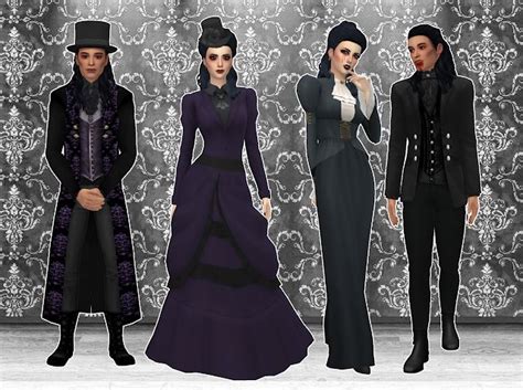 Mmcc And Lookbooks Victorian Vampire Lookbook Sims 4 Dresses