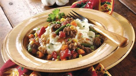 1 can (8 ounces) no salt added tomato sauce. Ground Beef Stew over Garlic Mashed Potatoes Recipe ...