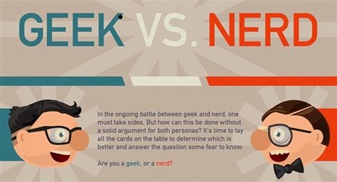 A Line Or Two The Difference Between Geeks And Nerds