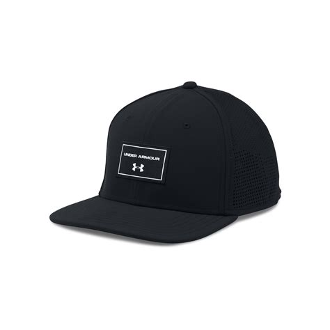 Under Armour Supervent Flat Brim Snapback Hat In Black For Men Lyst
