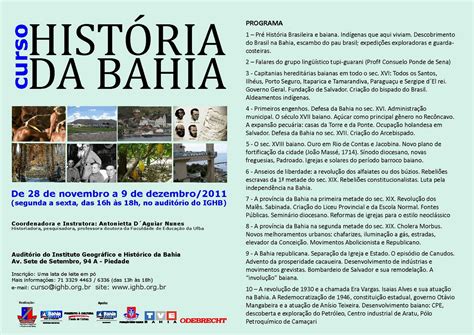 Pesquisando A HistÓria Curso HistÓria Da Bahia