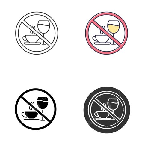 Refuse Vector Design Images Caffeine And Alcohol Refusal Icon Alcohol