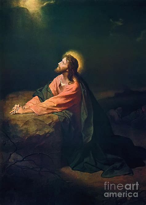 Christ In The Garden Of Gethsemane Painting By Motionage Designs