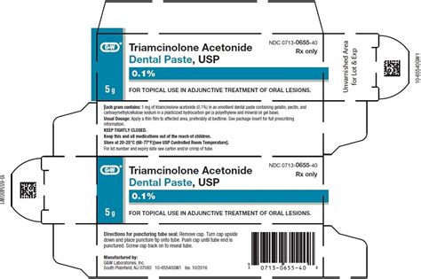 Triamcinolone was first approved by. Triamcinolone Paste - FDA prescribing information, side ...