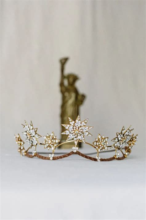 celestial crown star tiara starburst wedding headpiece hair accessories in 2020 celestial