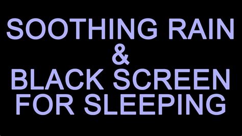 Best Soothing Rain Sounds With Black Screen For Sleeping Ten Hours No