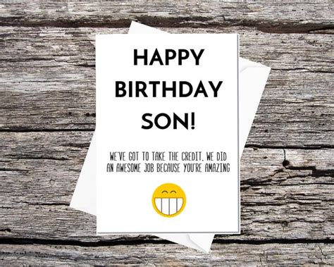 Hilarious Free Printable Birthday Cards Son Best Images Of Free Printable Happy Birthday