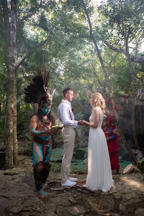 Mayan Ceremony In The Cenote
