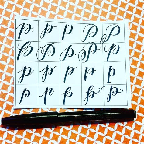 How To Write The Letter P In Cursive