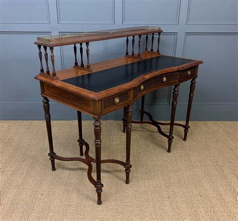 Inlaid Rosewood Writing Desk By Collinson And Lock