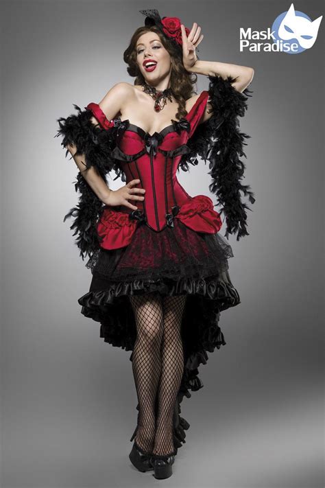 Komplettset Moulin Rouge Girl Schwarz Rot 1 80118 021 Burlesque