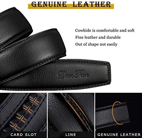 Lauriney Ledergürtel Herren Schwarz Anzüge Ratsche Gürtel Herren Automatik Leder Metall Buckle