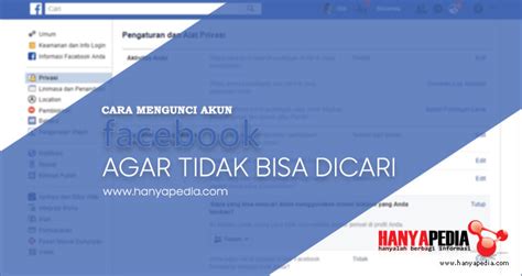 Salah satu cara untuk mengunci facebook agar tidak bisa dibuka orang lain ialah dengan memasang alamat email pada facebook anda. Cara Mengunci Facebook Agar Tidak Bisa Dicari - Blog ...
