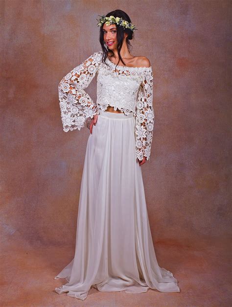 Boho Lace Top And Silk Chiffon Skirt Dreamers And Lovers