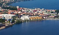 Aerial view of Jönköping University, Sweden. | Cửa sổ, Kính