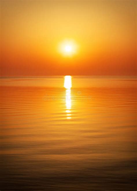 Beautiful Sunset Over The Ocean Stock Image Image Of Dramatic Color