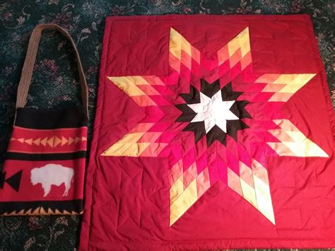 Native American Star Quilts Lakota Sioux Baby Red Etsy