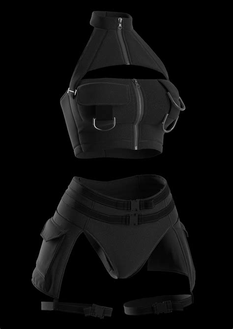 Tactical Sexy Female Outfit Marvelous Designer Project 3d Model Cgtrader