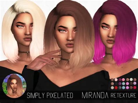 The Sims Resource Ade`s Miranda Hair Retextured By Simplypixelated