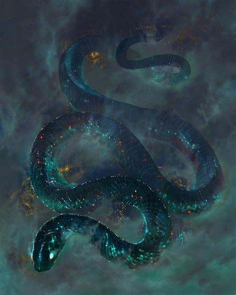 Evlana • Tamberella The Starry Serpent Monster Art Snake Monster