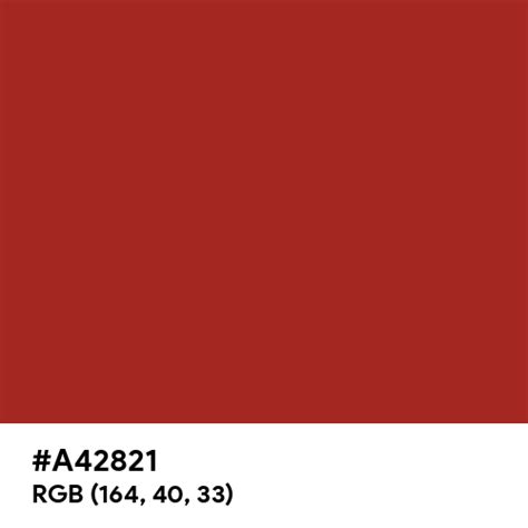 Flame Red Color Hex Code Is A42821