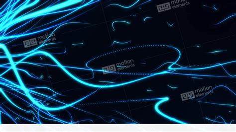Blue Wavy Neon Lines Loopable Abstract Motion Background Stock
