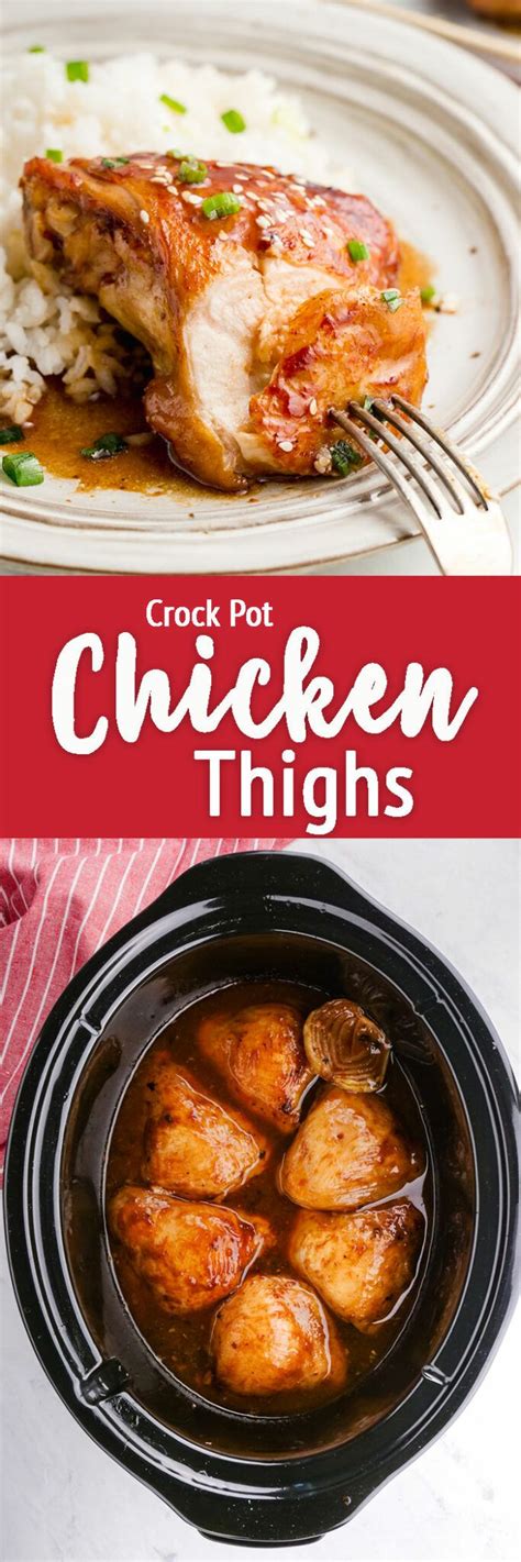 When drumsticks are tender and cooked through, preheat broiler to high. Crock Pot Chicken Thighs - Easy Peasy Meals | Recipe ...
