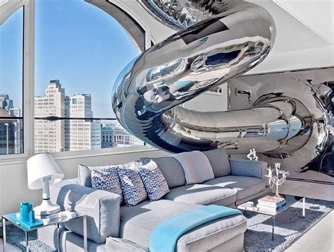 How About Sliding Downstairs The Sky House In New York Has One The