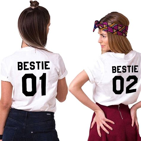 best friends shirt sister bff matching t shirts cotton women fashion chic printed girls t shirt