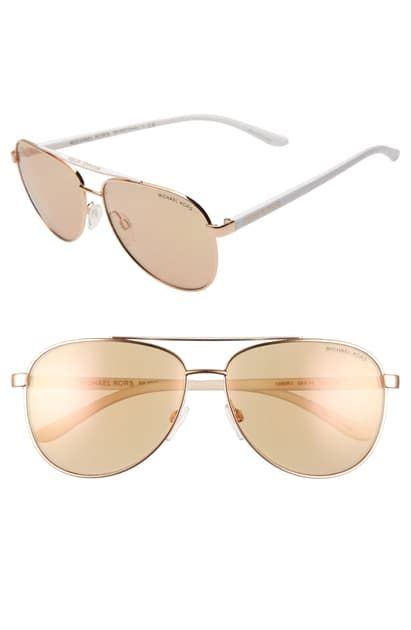 michael kors collection 59mm aviator sunglasses in rose gold modesens rose gold sunglasses
