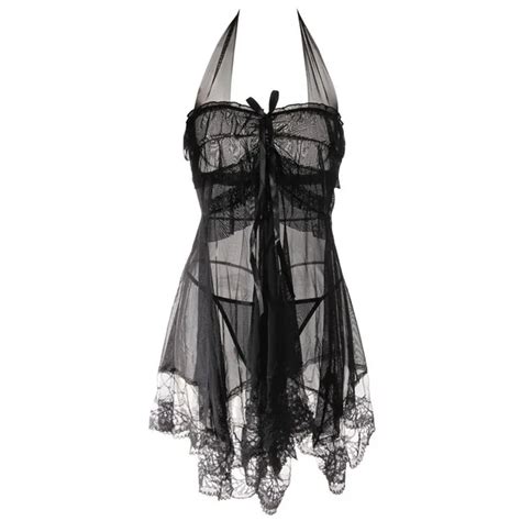 Valentines Gift Sexy Women Lace Babydolls Lingerie Halter Ruffles Sheer