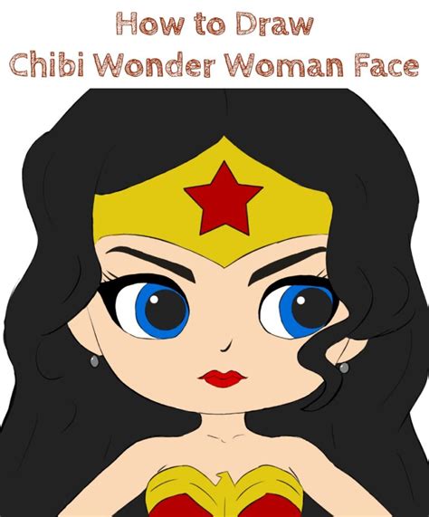 How To Draw Chibi Wonder Woman Face How To Draw Easy