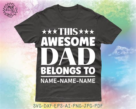 This Awesome Dad Belongs To Svg Fathers Day Svg Awesome Dad Etsy