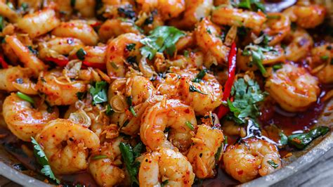 4 Minutes Spicy Garlic Shrimp Recipe And Video Seonkyoung Longest