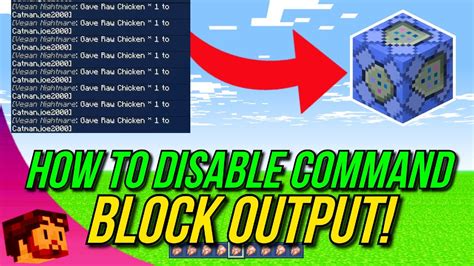 Minecraft Bedrock How To Disable Command Block Output Easy Ps4