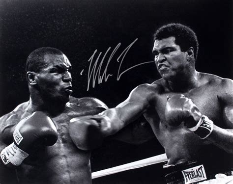 Muhammad ali, mike tyson and sugar ray leonard. Mike Tyson vs Muhammad Ali Signed 16x20 Photo (JSA COA ...