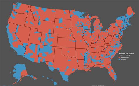 Projected 2020 Election Results By County Rmapporn