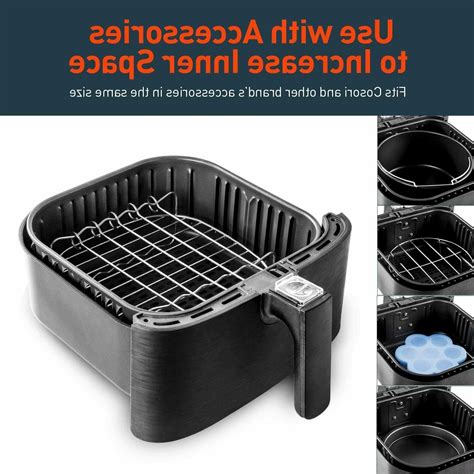 Air Fryer Replacement Basket 58qt For Cosori Black