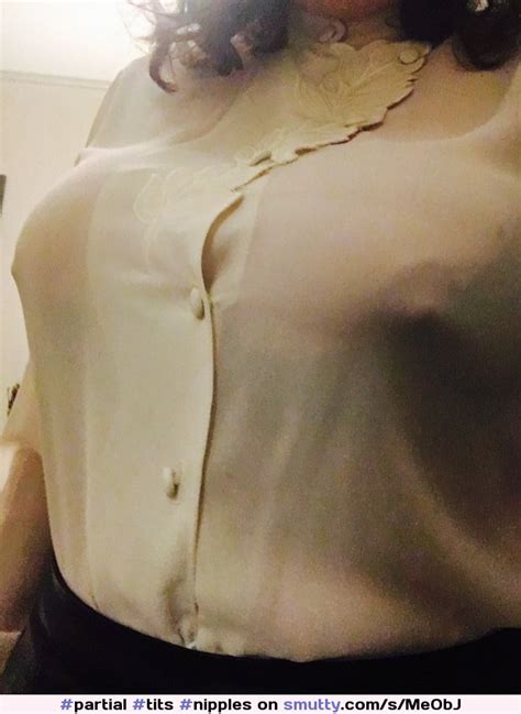 Partial Tits Nipples Seethrough Blouse Smutty